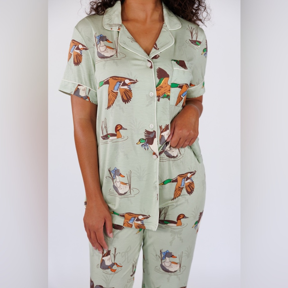 NWT In My Sundays FANCY FOWL PAJAMA SET - Picture 3 of 6